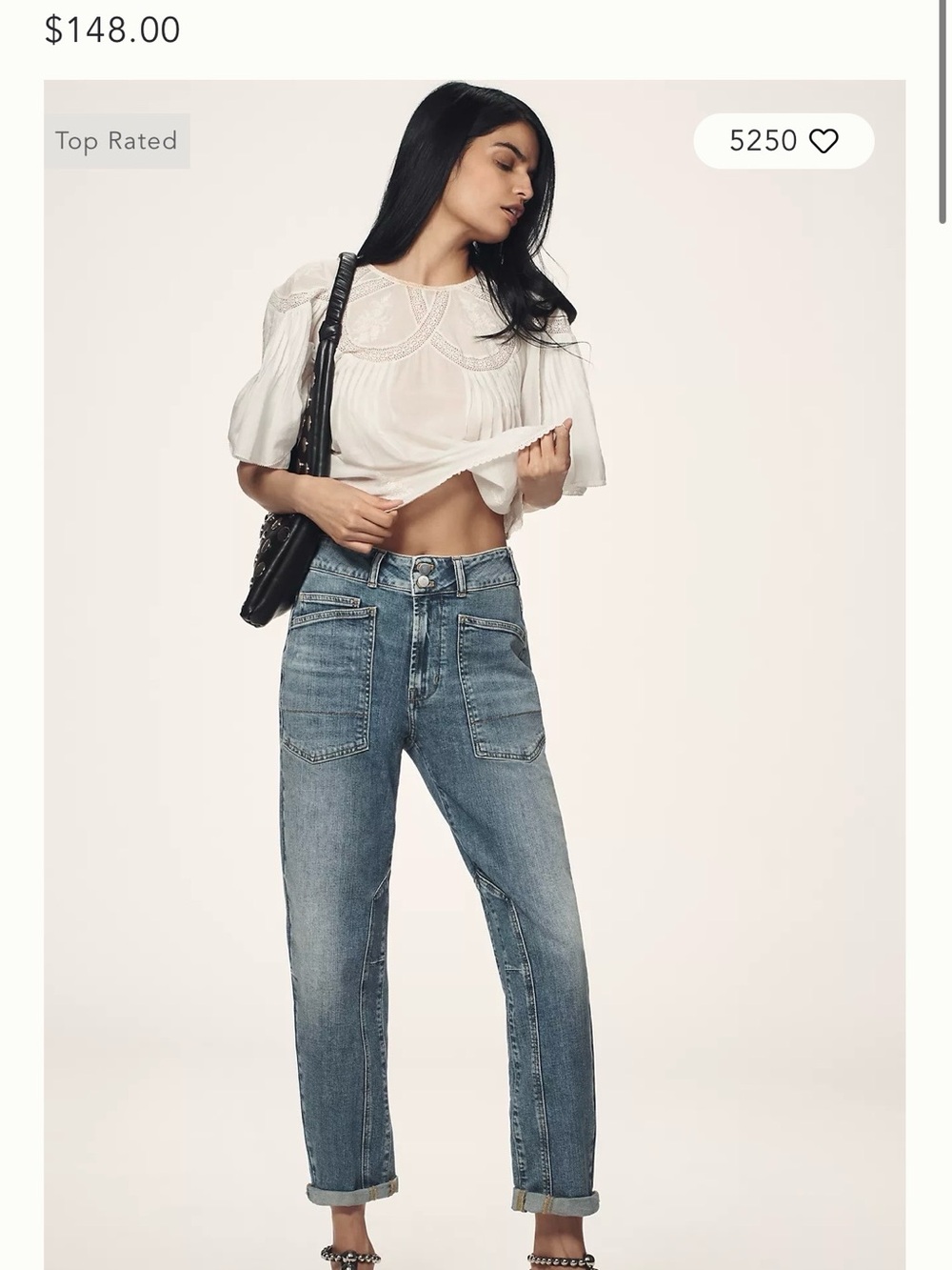 Anthropologie Pilcro Boyfriend Jeans in Medium Blue Wash - Size 32 (US 14)
